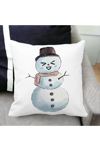 BEKZ Christmas Pillowcase Snowman, 3, 40x40 Cm, White, Matte