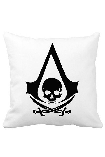 BEKZ Pillowcase With Assassin's Creed Fans, 40x40 Cm, White, Matte