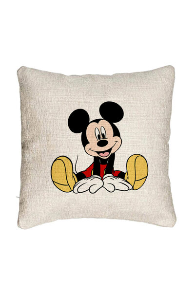 BEKZ Калъфка за възглавница за диван, детски мотив с Мики Маус, 40x40 см, с цип