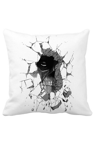 BEKZ Attack On Titan Pillowcase, 40x40 Cm, White, Matte
