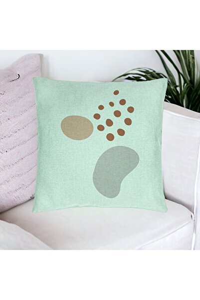 BEKZ Față de pernă, model Abstracta 11, 40x40 cm, verde mentă