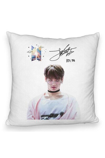 BEKZ Perna Decorativa Fluffy BTS Jungkook 2, 40x40 cm, Husa Detasabila, Burduf
