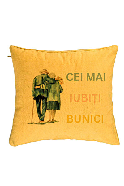 BEKZ Față de pernă pentru bunici 7, 40x40 cm, galbenă