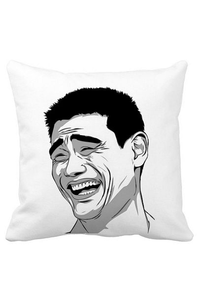 BEKZ Perna Decorativa Patrata Meme, 40x40 cm, Alba, Mata, Husa Detasabila, Burduf