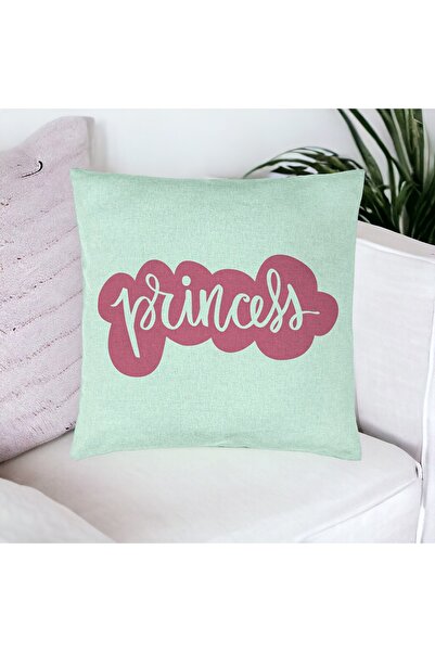 BEKZ Perna Decorativa, Model Princess, 40x40 cm, Verde Menta, Husa Detasabila...