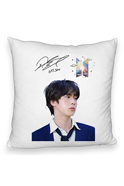 BEKZ Perna Decorativa Fluffy BTS Jin 3, 40x40 cm, Husa Detasabila, Burduf