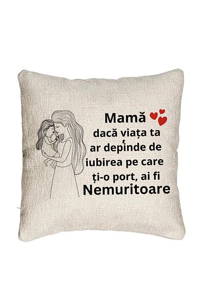 BEKZ Fata de perna Canapea, Model pentru Mama 4, 40x40 cm, Cu fermoar