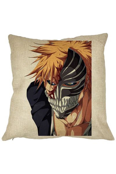 BEKZ Perna Decorativa cu Bleach Hollow Ichigo, 40x40 cm, Husa Detasabila, Burduf