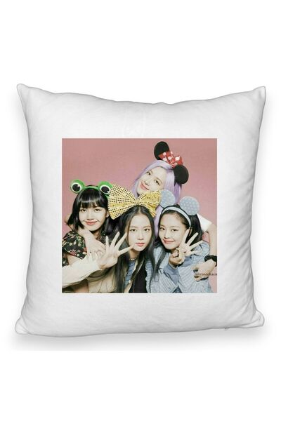 BEKZ Perna Decorativa Fluffy BlackPink, Model 14, 45×45 cm, Cu fermoar