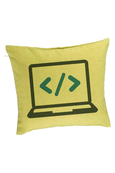 BEKZ Perna Decorativa, Model Developer, 40x40 cm, Verde, Husa Detasabila, Burduf