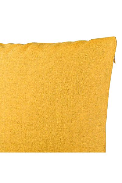BEKZ Perna Decorativa cu tematica de Craciun, Lumanari 4, 40x40 cm, Galben, Husa Detasabila, Burduf