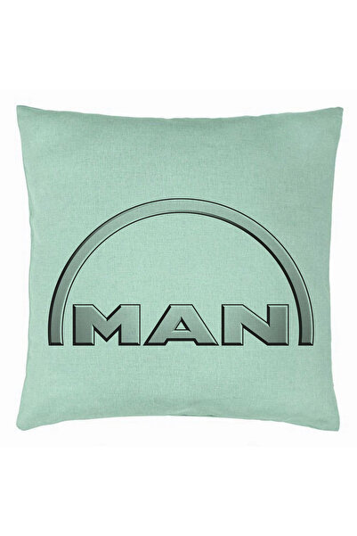 BEKZ Perna Decorativa, Man, 40×40 cm, Verde Menta, Husa Detasabila, Burduf