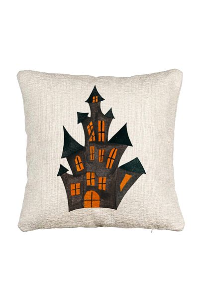 BEKZ Fata de perna Canapea cu motiv de Halloween 6, 40x40 cm, Cu fermoar