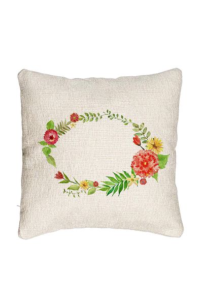BEKZ Fata de perna Canapea, Model Florale 2, 40x40 cm, Cu fermoar