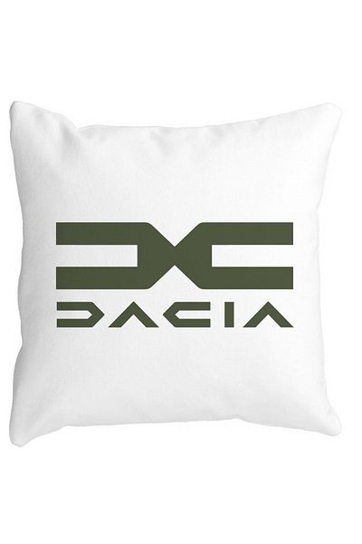 BEKZ Decorative Pillow, Dacia, 40×40 cm, White, Matte, Removable Cover, Bellows
