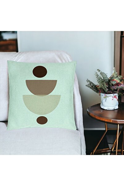 BEKZ Față de pernă, model abstract creativ 2, 40x40 cm, verde mentă