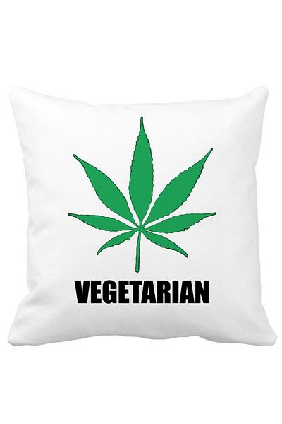 BEKZ Perna Decorativa Patrata Vegetarian, 40x40 cm, Alba, Mata, Husa Detasabila, Burduf