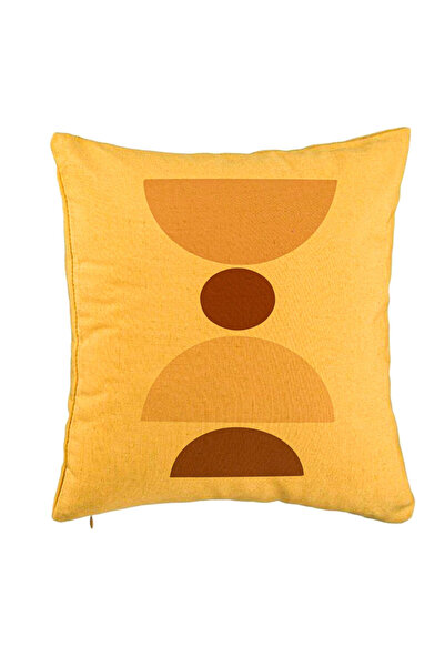 BEKZ Perna Decorativa, Model cu Model Abstract Creativ 4, 40x40 cm, Galben, H...