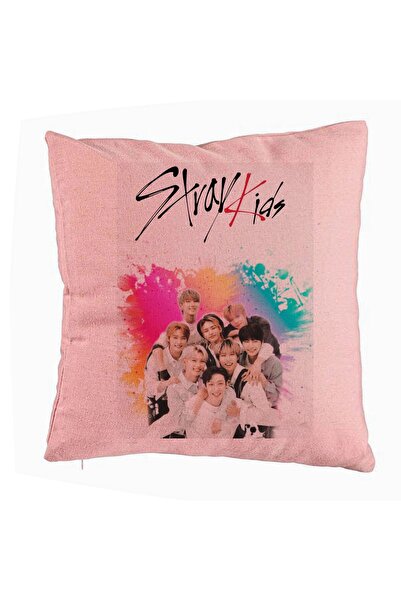 BEKZ Μαξιλαροθήκη, Stray Kids 3, 40x40 εκ., Ροζ