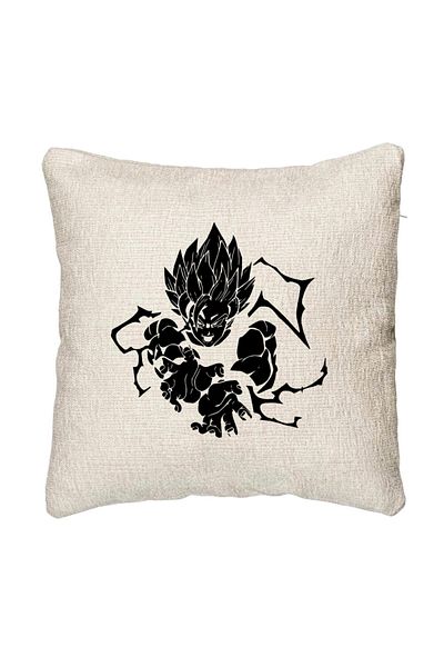 BEKZ Perna Decorativa Canapea cu Dragonball Goku Black, 40x40 cm, Cu fermoar