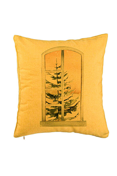 BEKZ Față de pernă cu tematică de Crăciun, 5 buc., 40x40 cm, galbenă