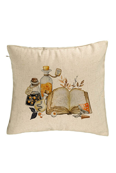 BEKZ Decorative Pillow with Halloween Motif 11, 40x40 cm, Beige, Removable Co...