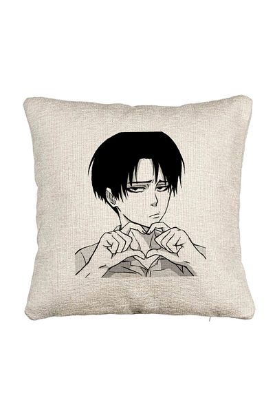 BEKZ Fata de perna Canapea, Model Love You Levi, 40x40 cm, Cu fermoar