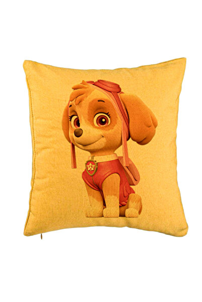 BEKZ Perna Decorativa, Model Skye, 40x40 cm, Galben, Husa Detasabila, Burduf