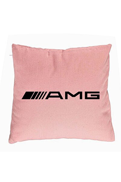 BEKZ Perna Decorativa, AMG, 40x40 cm, Roz, Husa Detasabila, Burduf
