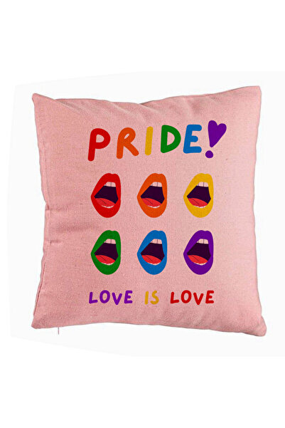 BEKZ Perna Decorativa, Model Pride, 40x40 cm, Roz, Husa Detasabila, Burduf