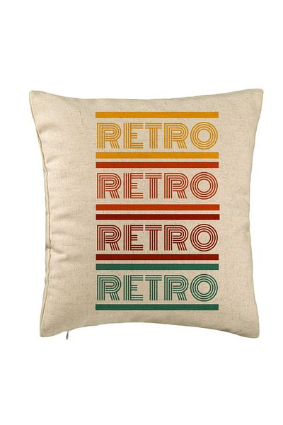 BEKZ Perna Decorativa, Model Retro Colors, 40x40 cm, Bej, Husa Detasabila, Burduf