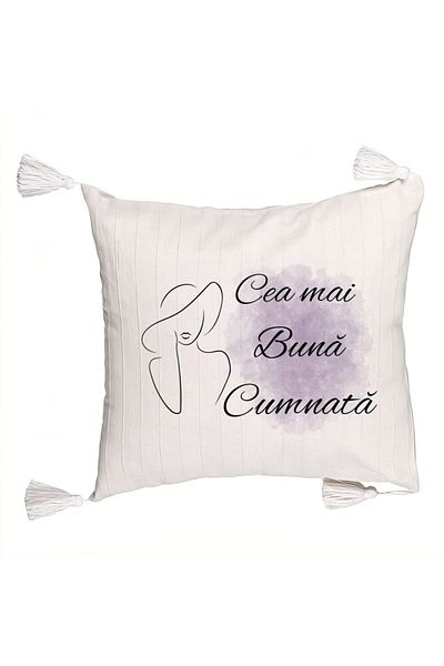 BEKZ Fringed Pillowcase for Sister-in-law 1, 45x45 cm, With zipper