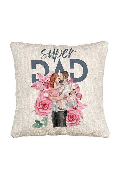 BEKZ Fata de perna Canapea, Model Super DAD Fetite, 40x40 cm, Cu fermoar