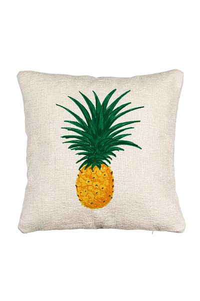 BEKZ Perna Decorativa Canapea, Model Ananas, 40x40 cm, Cu fermoar