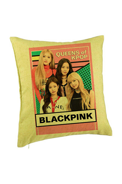 BEKZ Perna Decorativa, Model Blackpink K-POP, 40x40 cm, Verde, Husa Detasabil...