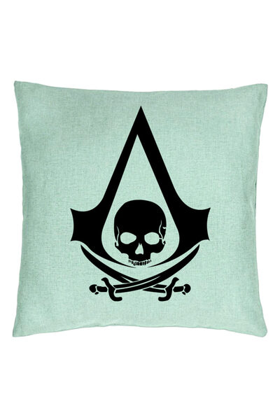 BEKZ Perna Decorativa cu Assasin's Creed Fans, 40x40 cm, Verde Menta, Hu...