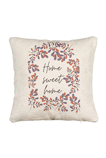 BEKZ Perna Decorativa Canapea, Model Home Sweet Home, 40x40 cm, Cu fermoar