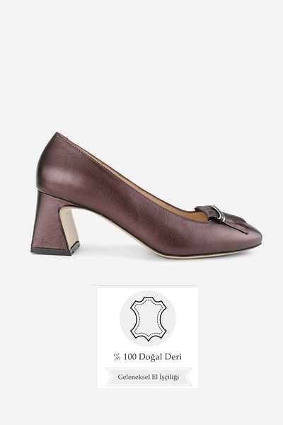 TUNAELLİ PANTOFI CLASICI DE DAME CLARE DE PIELE VERDE NUMARUL 35-41 TUCHE MEDIU