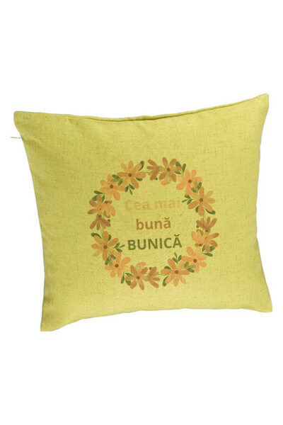 BEKZ Față de pernă pentru bunica 6 ani, 40x40 cm, verde