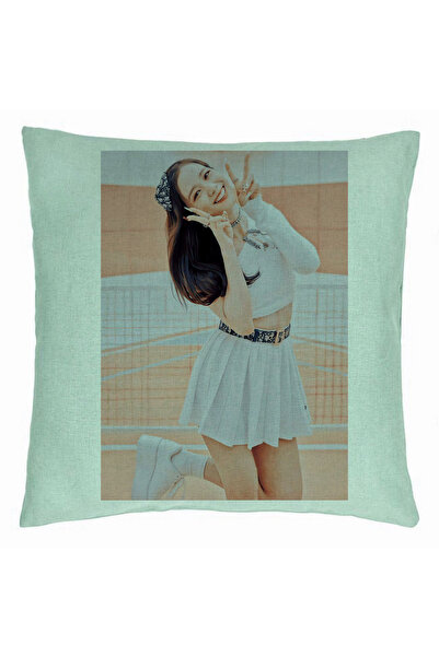 BEKZ Perna Decorativa BlackPink Jisoo 2, 40×40 cm, Verde Menta, Husa Detasabi...