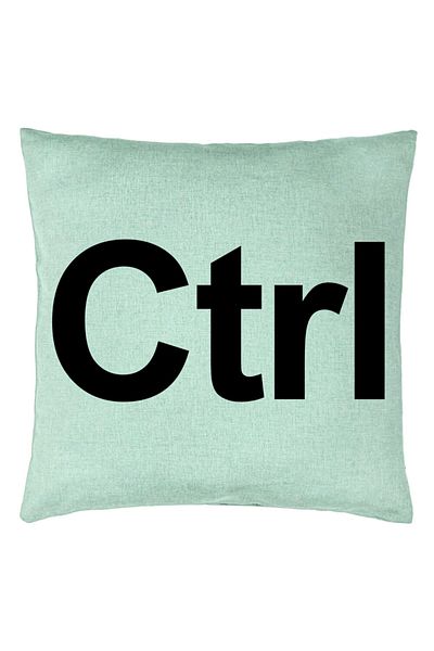 BEKZ Față de pernă, model Ctrl, 40x40 cm, verde mentă