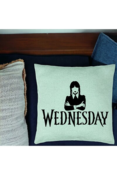 BEKZ Perna Decorativa, Model Wednesday Addams 4, 40x40 cm, Verde Menta, Husa ...