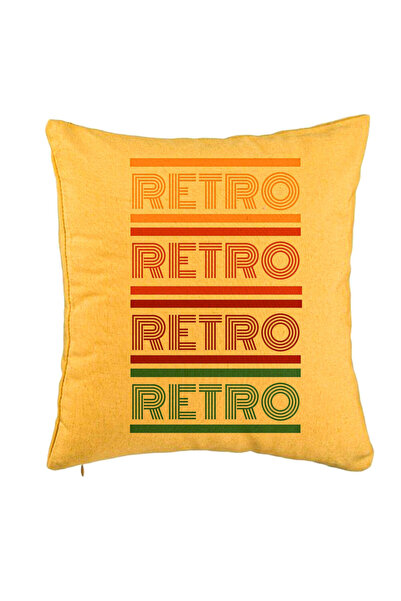 BEKZ Perna Decorativa, Model Retro Colors, 40x40 cm, Galben, Husa Detasabila,...