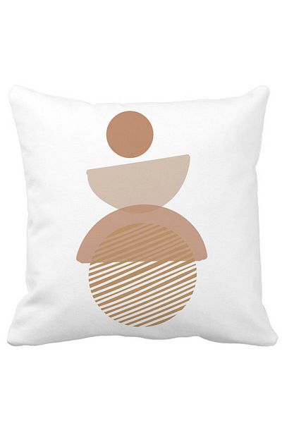 BEKZ Pillowcase With Creative Abstract Pattern 1.40x40 Cm, White, Matte