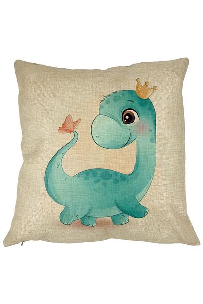 BEKZ Square Pillowcase Blue Baby Dinosaur, 40x40 Cm, Bellows