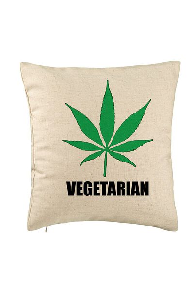 BEKZ Perna Decorativa, Model Vegetarian, 40x40 cm, Bej, Husa Detasabila, Burduf