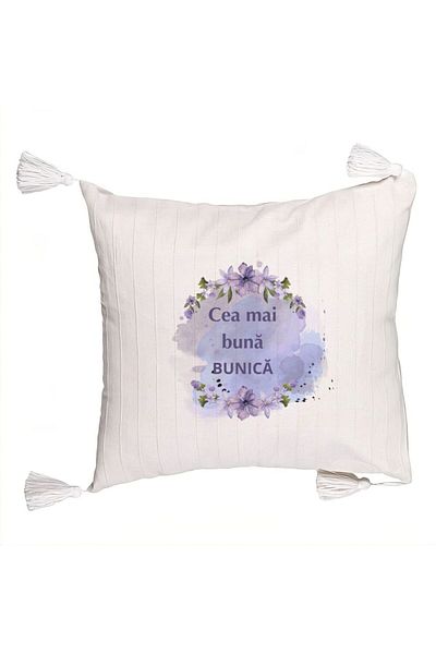 BEKZ Fringed Pillowcase for Grandma 1, 45x45 cm, With zipper