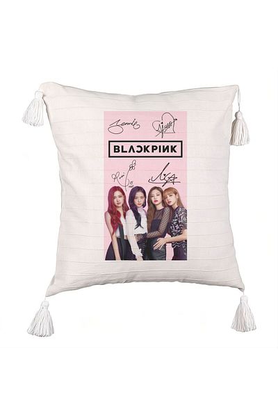 BEKZ BlackPink Fringed Pillowcase, Model 16, 45×45 cm, With zipper