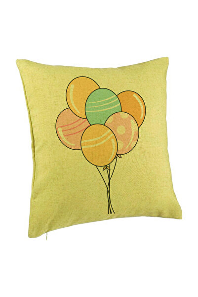 BEKZ Μαξιλαροθήκη, Πολύχρωμο Σχέδιο με Μπαλόνια, 40x40 Εκ., Πράσινο