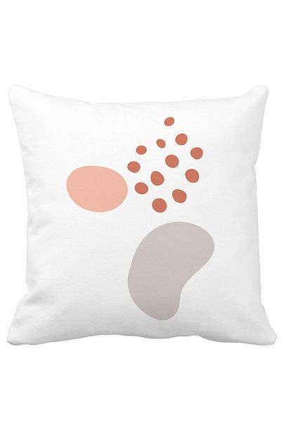 BEKZ Abstract Pillowcase 4.40x40 Cm, White, Matte